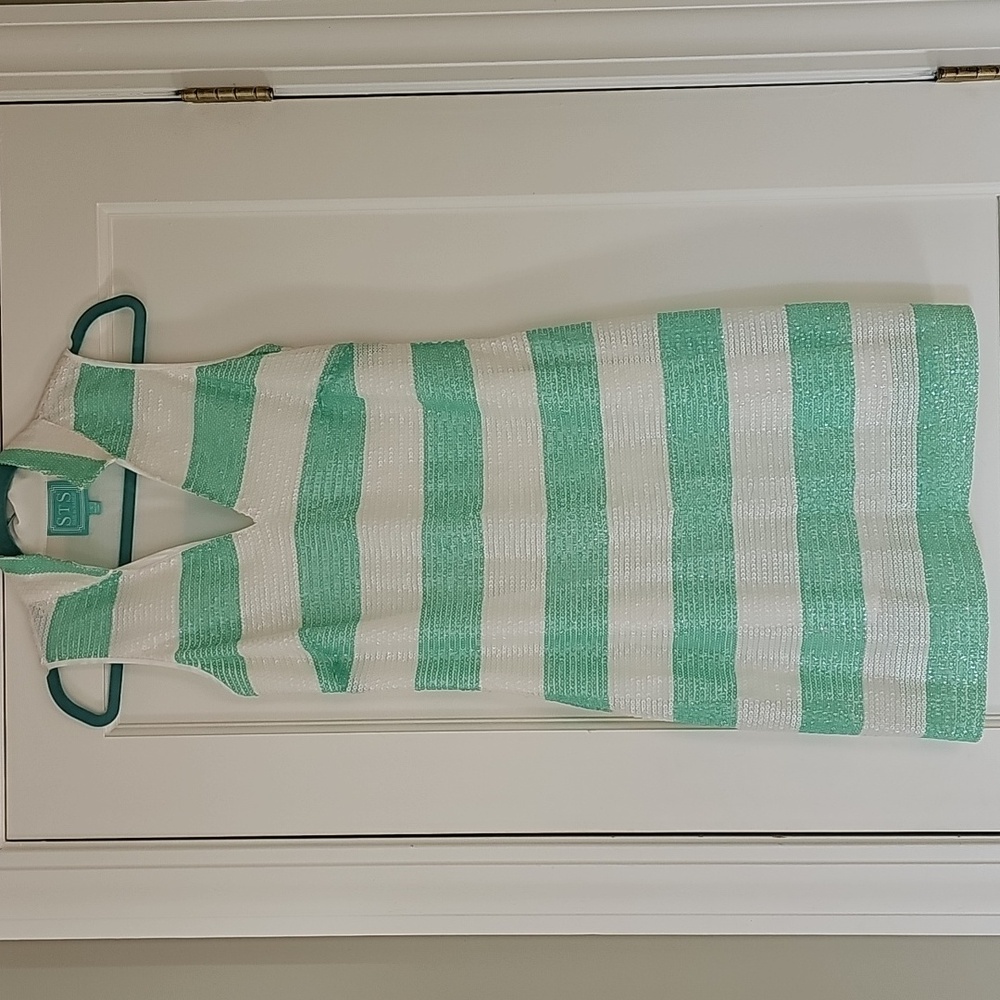 EUC Sail to Sable striped sequin tunic dress size Small
